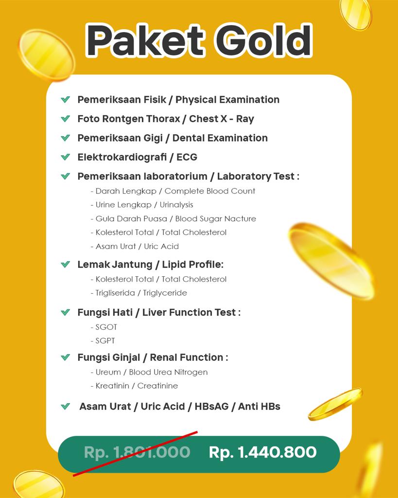 Package Medical Checkup 2023 Gold